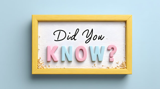 Aesthetic Did You Know Quiz Frame, Soft Gradient Pastel Border, Modern Education Design