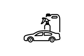 Car Cleaning and washing equipment Concept Vector Icon Design, Carwash and Detail Center equipment on white background