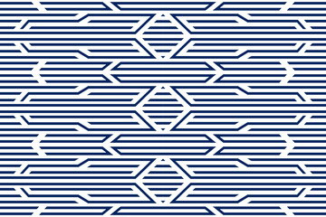 abstract of horizontal and diagonal stripe pattern vector illustration. Design square tiles white on background. Modern style of hipster isolated. blue monochrome concept.