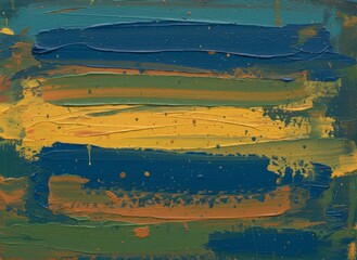 Abstract painting creating textured colorful brush strokes background