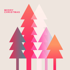 Fototapeta premium christmas tree made from paper, Christmas and New Year holiday card collection. Vector illustration templates for holiday greeting card, background, website and social media banner, marketing material