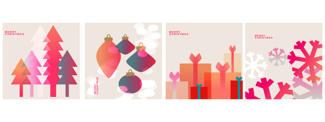 vector illustration of business graph, gift boxes vector illustration, happy birthday card with gift, christmas balls set, Christmas and New Year holiday card collection. Vector illustration templates