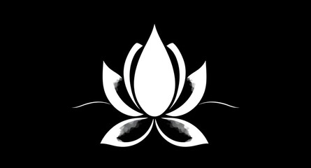 lotus,flower,silhouette,vector,blossom,petals,outline,icon,shape,graphic,floral,mandala,oriental,sacred,bloom,minimal,black,solid,nature,botanical,element,design,symbol,spiritual,zen,calm,waterlily,de