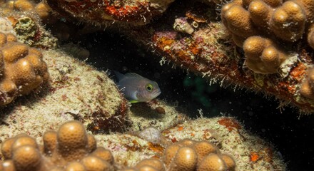 Obraz premium Small Fish Amongst Coral Reef Ecosystem