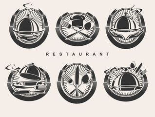 Restaurant label and icon set. Collection icon restaurant. Vector