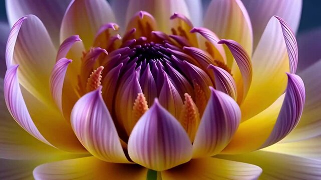 Beautiful time lapse footage of dahlia flower opening its petals revealing vibrant colors in dynamic floral blossom cinematic botanical bloom