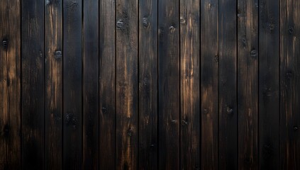 Obraz premium Dark brown wooden grid background with rich textured wood panels.