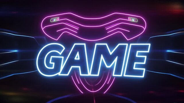 Neon Game Title Animation.
