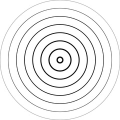 Circle with halftone line elements, sound wave