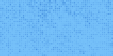 Blue tiles pattern. Classic seamless mosaic. Square swimming pool texture. Simple bathroom background. Wall or floor design template. Ceramic surface concept. Vector illustration.