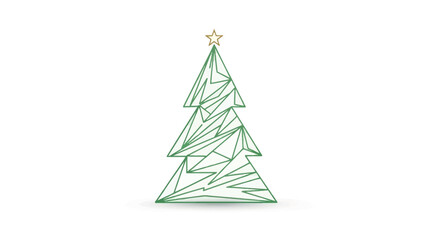 Obraz premium Geometric abstract christmas tree with angled lines