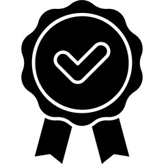 Glyph Solid Quality Label Icon