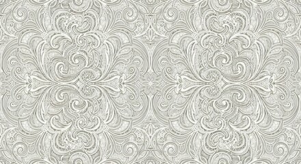 Intricate symmetrical ornamental pattern featuring detailed swirling lines and floral motifs for