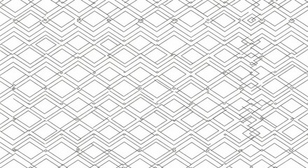 Fototapeta premium Abstract geometric pattern featuring interconnected hexagons and lines in minimalist