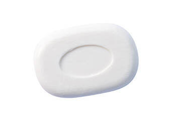 white bar soap isolated on white background