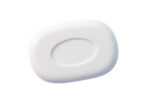 white bar soap isolated on white background