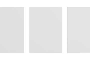 US Letter Magazine White Blank 3D Rendering Transparent Background Mockup PNG