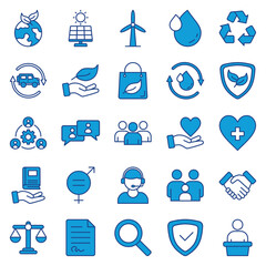 ESG banner web icon vector illustration for Environment Social Governance of corporate sustainability performance for investment screening 