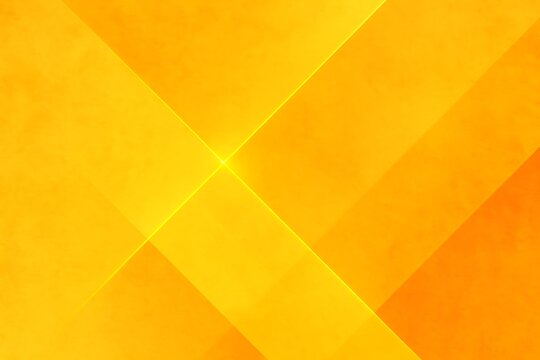 Orange yellow geometric abstract background with glowing lines