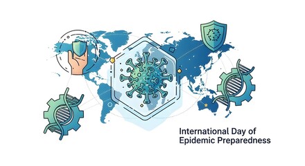 Promote global health preparedness with this modern design for International Day of Epidemic Preparedness, perfect for raising awareness and education