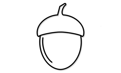 シンプルなどんぐりイラストアイコン素材