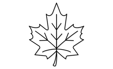 紅葉の象徴・カエデのイラストアイコン素材