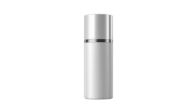 White and Silver Cosmetic Spray Bottle Mockup