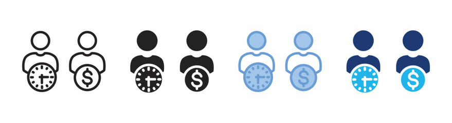 Roles icon set multiple style collection