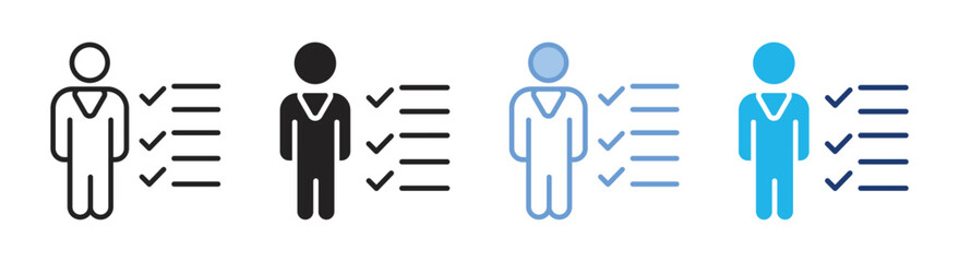 Fototapeta premium Skills icon set multiple style collection