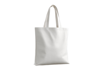 Flat 3D Tote Bag – Minimalist Canvas Bag Illustration on Transparent Background