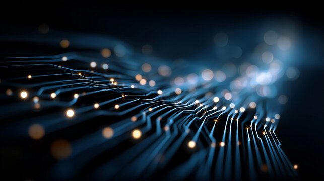 Digital Pathway: An artistic representation of data transmission, highlighting a network of interconnected pathways, suggesting connectivity, technological advancements, and the digital landscape.