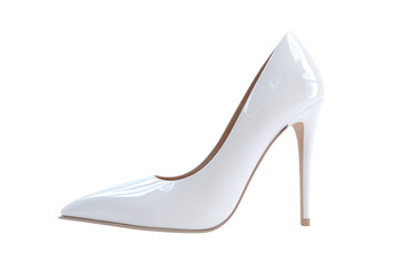 Minimalist 3D Stiletto Heel – Luxury Shoe Rendering on Transparent Background