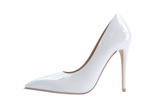 Minimalist 3D Stiletto Heel – Luxury Shoe Rendering on Transparent Background