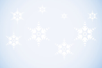 A soft blue gradient winter background featuring multiple snowflakes in a glowing frosty style. Ideal for holiday banners, greeting cards, invitations, seasonal marketing materials, and digital wallpa