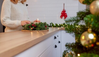 christmas tree and decorations