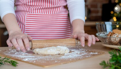 woman preparing dough