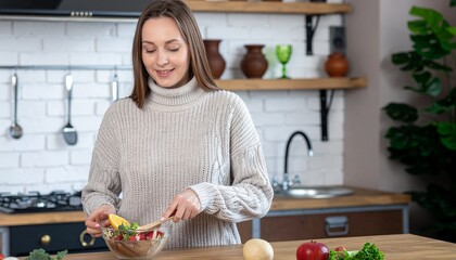 woman in kitchen preparing food