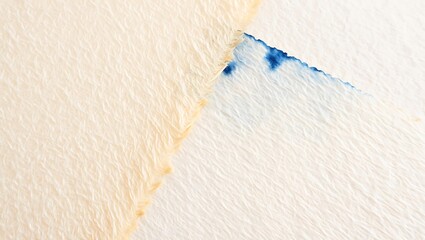 Paper texture with blue ink stain