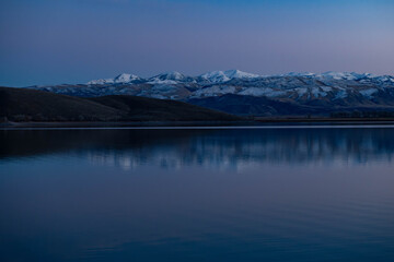 mountain lake in the morning