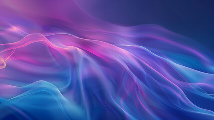 Obraz premium Smooth Abstract Gradient Waves in Purple, Pink and Blue — Futuristic Digital Background