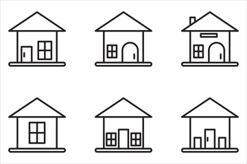 Home icon set. Home icon collection. Home symbol set.