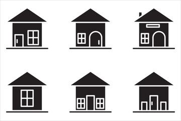 Home icon set. Home icon collection. Home symbol set.