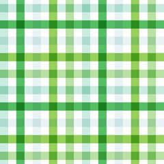 Seamless green plaid pattern for textiles, fabrics, and backgrounds. 