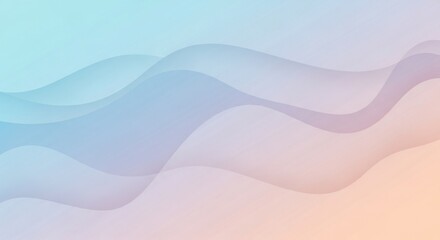 Abstract pastel waves with smooth gradient blending creating a calming visual effect