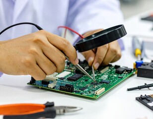 Naklejka premium 基盤 ハンダゴテ