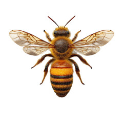 Geometric Bee Design – Modern Abstract Insect on Transparent Background