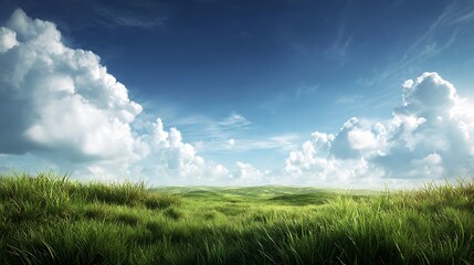 Majestic blue mountains rise from a tranquil sea of morning mist, forming a breathtaking layered landscape under a clear sky, embodying natural serenity and peaceful beauty
