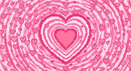 Romantic pixel art heart design expressing love and affection, perfect for Valentine's Day, anniversaries, or expressing heartfelt sentiments, originally a vector graphic