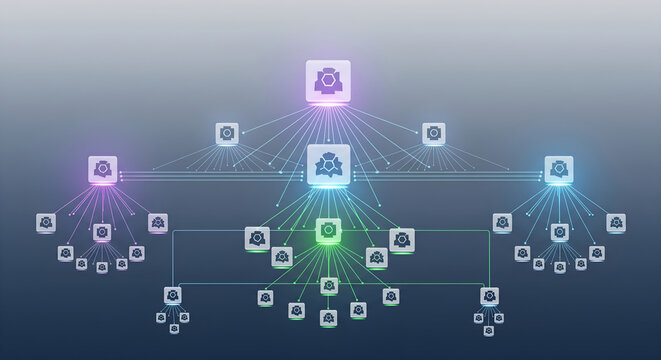 Hierarchical AI Multi-Agent System Network Coordination