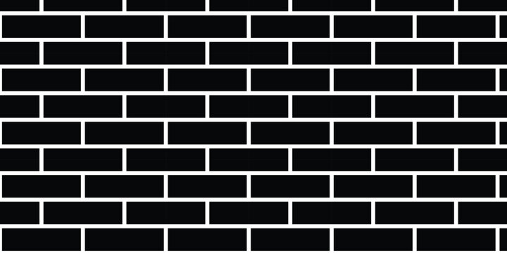 simple black brick wall pattern art for banner poster background.